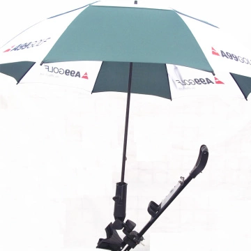 Clip fishing umbrella with holder steel rod