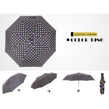 Automatic anti wind Folding Umbrella Women 8 Ribs