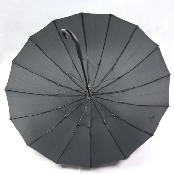 Black 16 ribs men umbrella long shaft