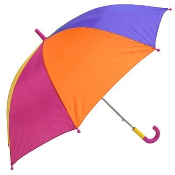 彩虹色自动儿童雨伞