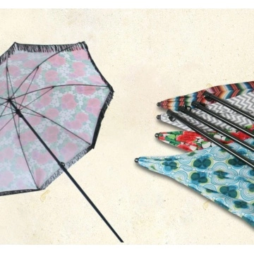 180cm dia wind resistent beach umbrella with tassels