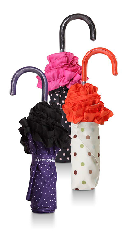 时尚3折叠女人美丽的点伞