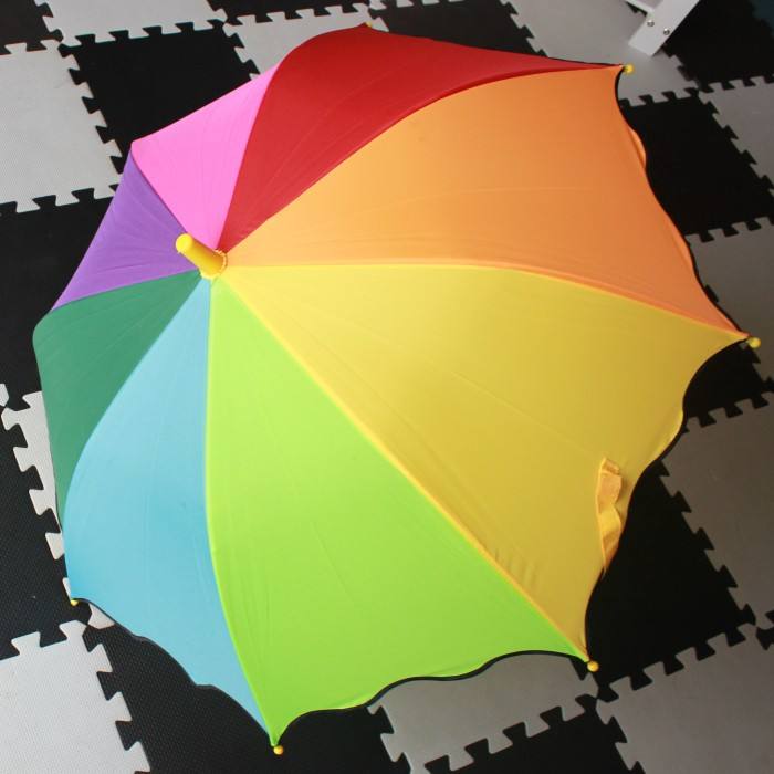 Rainbow color automatic kids umbrella03