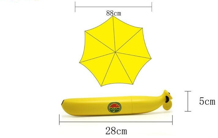 Latest design lovely banana cartoon printing kid umbrella02
