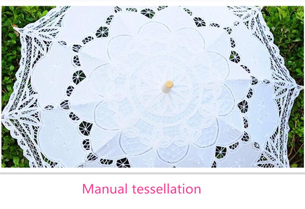 Handtailor high-end lace wedding umbrella cover