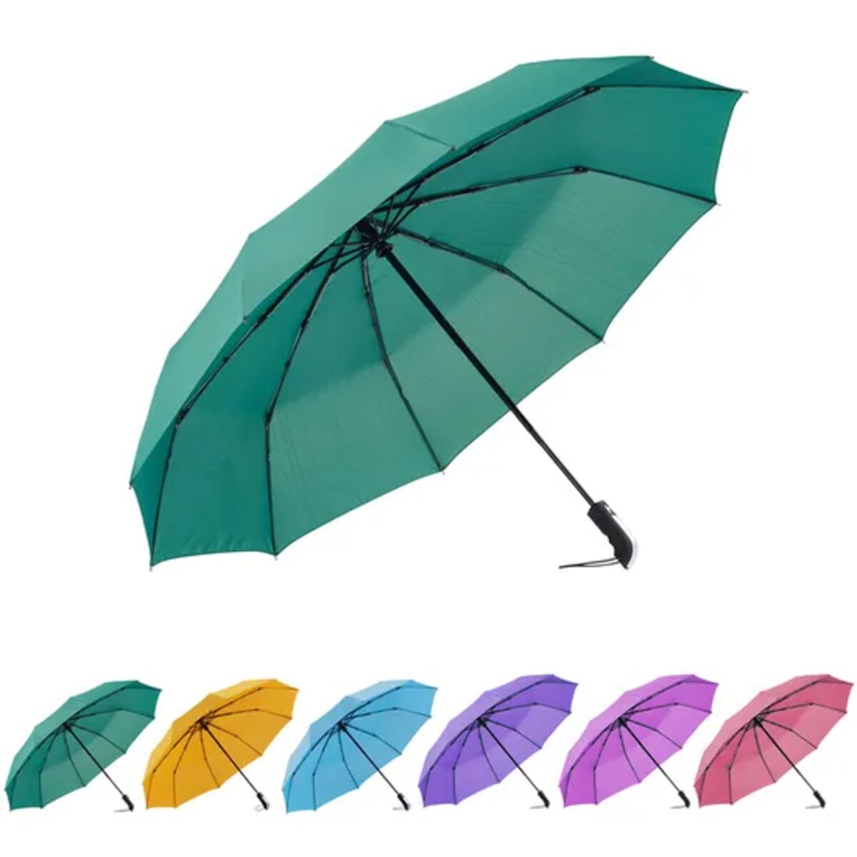Custom 23 Inch 10-Rib Fully Automatic 3-Fold Umbrella Custom 23 Inch 10-Rib Fully Automatic 3-Fold Umbrella