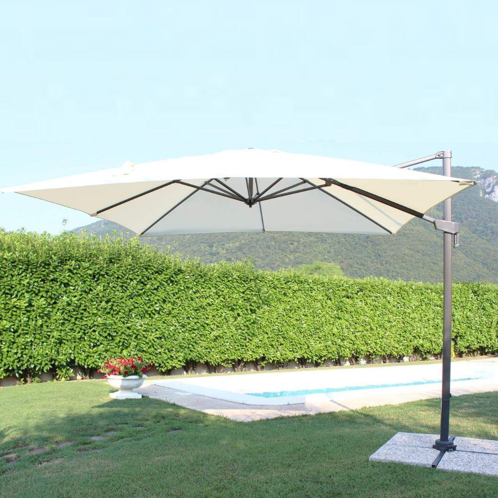 Custom 3×3m Mini Roma Rotating Cantilever Umbrella with Tilt Options Custom 3×3m Mini Roma Rotating Cantilever Umbrella with Tilt Options